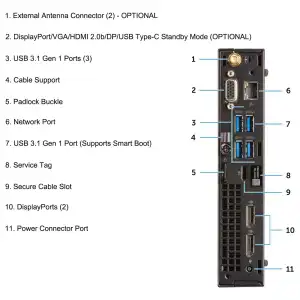 Mini Dell Optiplex 7060 CPU i5 8500T Ram 16Gb SSD 256Gb miniatura 3